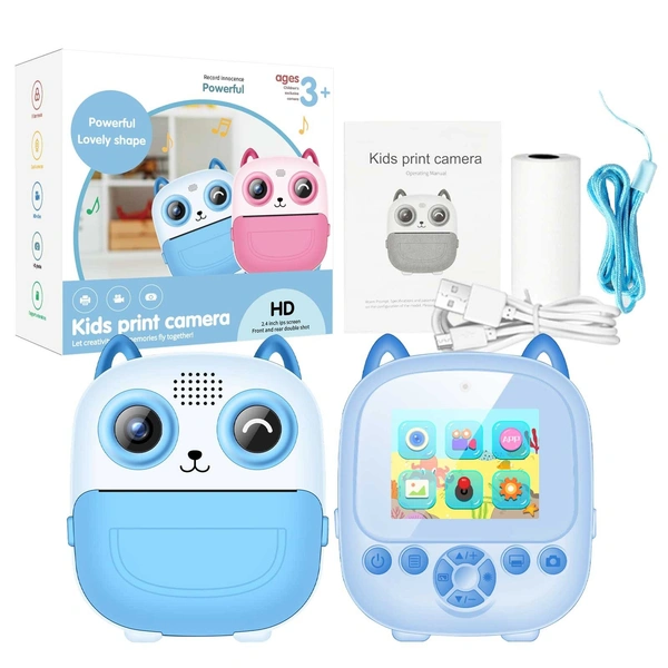 Mini Printer camera 1080P HD Mini Camera – Thermal Printing, Dual Lens, Kids Digital Camera
