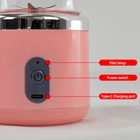 Portable Electric Juicer Blender – USB Rechargeable, 4 Blades, 520ml, 40W Powerful Motor for Smoothies & Juices | 1 Pcs