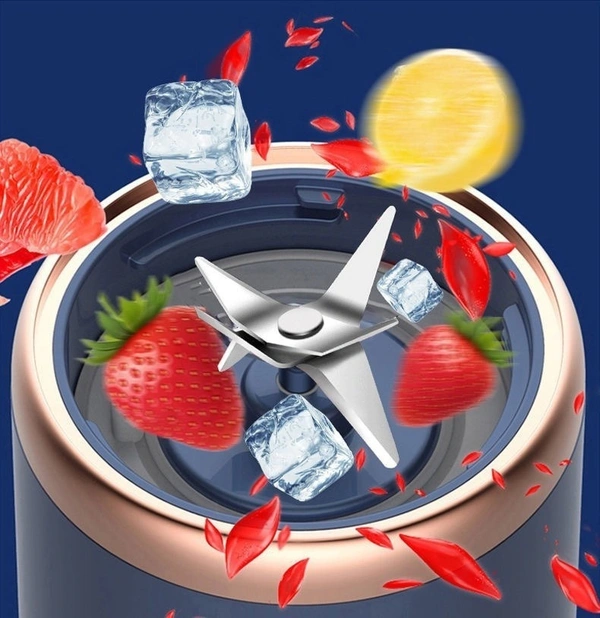 Portable Electric Juicer Blender – USB Rechargeable, 4 Blades, 520ml, 40W Powerful Motor for Smoothies & Juices | 1 Pcs