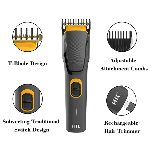 AT-509 USB Cordless Hair Clipper & Trimmer for men – Rechargeable, Precision Cutting, Low Noise