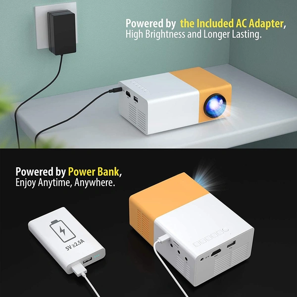 Mini LCD Projector – Portable Home Theater with 1080P Support