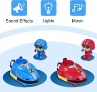 Remote Control Car with Music & LED Light RC Ejecting Bumper Cars for Kids RC Battle Car Set of 2 Players gocart Dashing Car