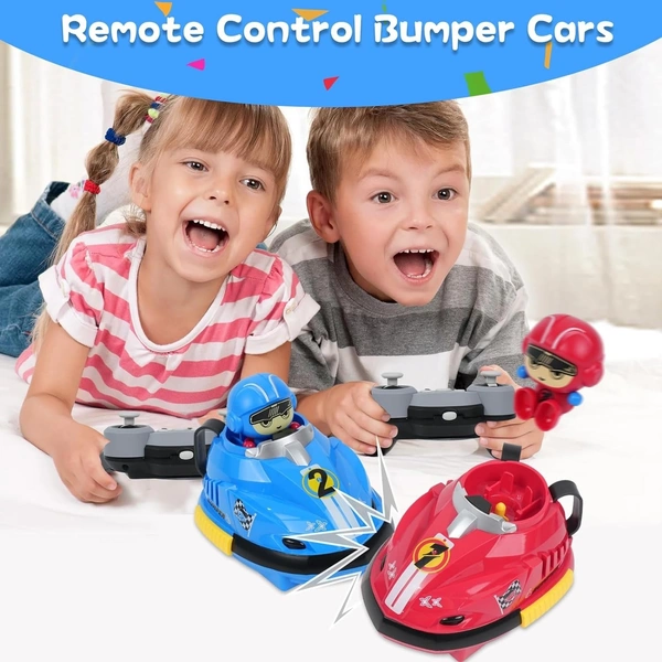 Remote Control Car with Music & LED Light RC Ejecting Bumper Cars for Kids RC Battle Car Set of 2 Players gocart Dashing Car