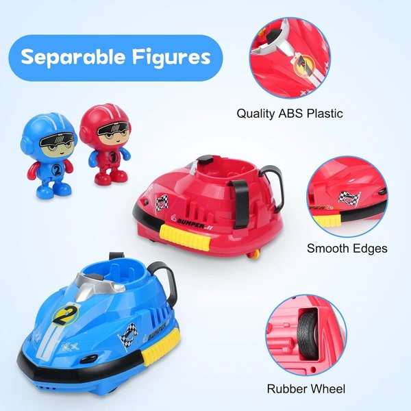 Remote Control Car with Music & LED Light RC Ejecting Bumper Cars for Kids RC Battle Car Set of 2 Players gocart Dashing Car