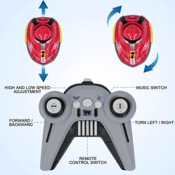 Remote Control Car with Music & LED Light RC Ejecting Bumper Cars for Kids RC Battle Car Set of 2 Players gocart Dashing Car