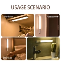 Magnetic Smart Night Light for Wardrobe – Motion Sensor LED with USB Rechargeable Battery