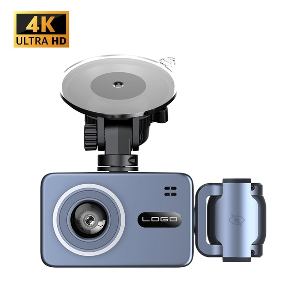 2160P 3-Lens 4K Dash Cam with Night Vision, GPS & Parking Monitor | Universal Car Dash Camera