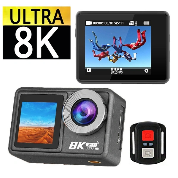  8K Ultra HD Action Camera | Waterproof, 170° Wide Angle, WiFi, Touchscreen, 6K/8K Video, Sports & Vlogging