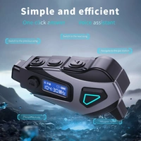 K10 Motorcycle Helmet Wireless Handsfree Headset Intercom – 10 m Range, 40 h Battery, Noise‑canceling Bluetooth 5.4