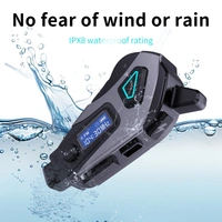 K10 Motorcycle Helmet Wireless Handsfree Headset Intercom – 10 m Range, 40 h Battery, Noise‑canceling Bluetooth 5.4