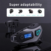 K10 Motorcycle Helmet Wireless Handsfree Headset Intercom – 10 m Range, 40 h Battery, Noise‑canceling Bluetooth 5.4