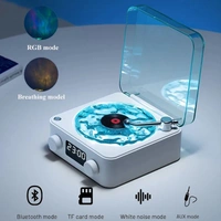Mini Retro White Noise Bluetooth Speaker with RGB Lights, FM Radio, TF Card Support, Portable Wireless Speaker for Music & Sleep Sounds
