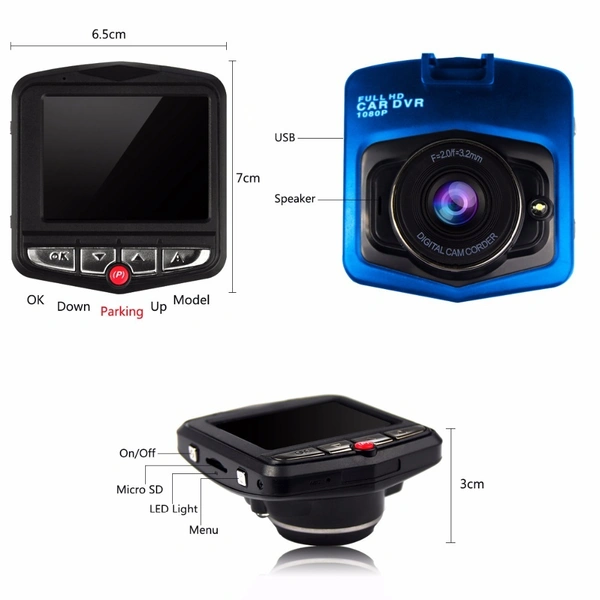 V300 Dash Cam for Cars – Full HD Front DVR Camera, G-Sensor, Night Vision