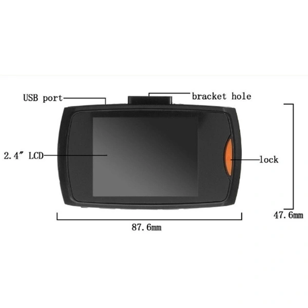 G30 Car DVR Black Box Dash Cam – Full HD 1080p, 2.4" LCD, G-Sensor, Night Vision