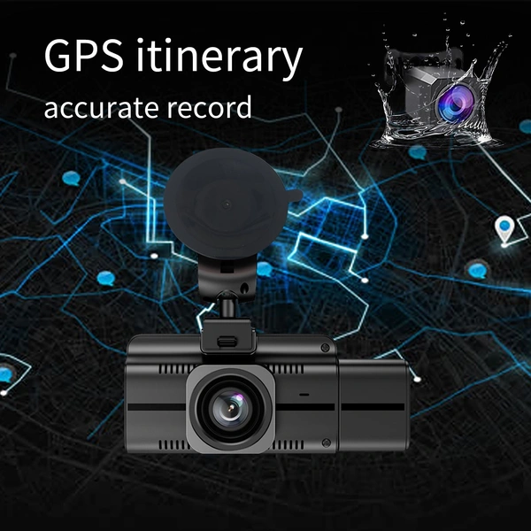 F6 3-Channel 4K Dashcam – Front, Rear, and Cabin – WiFi, GPS, Night Vision, Parking Mode | 6 month waranty 