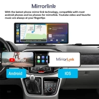 H19 Plus 10.26″ Portable CarPlay & Android Auto Screen | 256GB Support, HD Touch Display, Dash Cam & Bluetooth | 6 month waranty