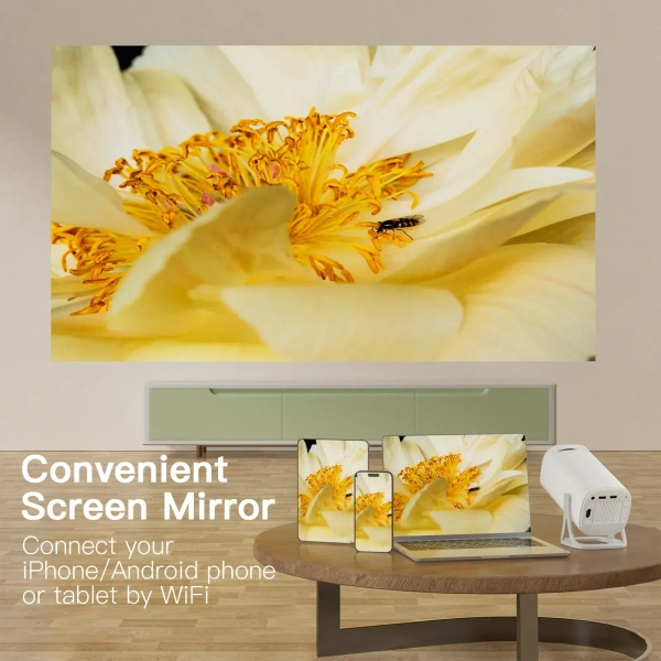 S40 Android 11 Portable Projector — 120 ANSI Lumens • 1080p Ready • WiFi 2.4/5GHz • Game-Mode