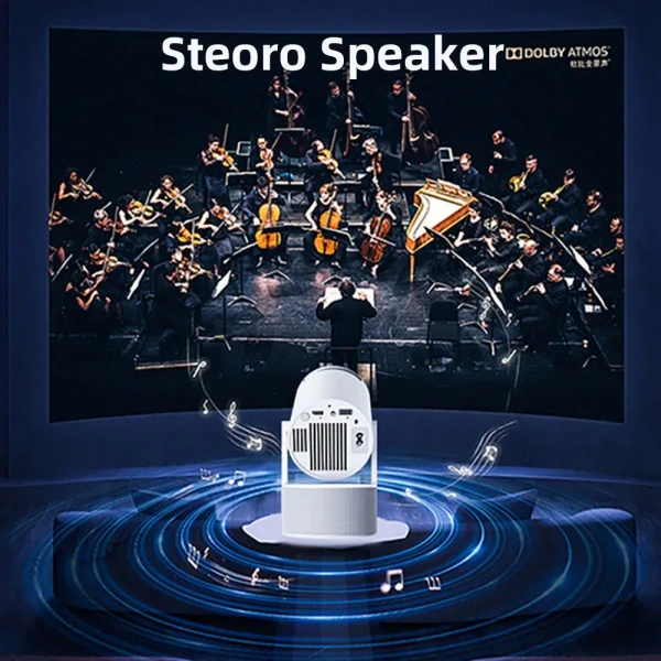 HY300 Pro KTV Projector with Wireless Microphone – Perfect for Karaoke & Home Entertainment