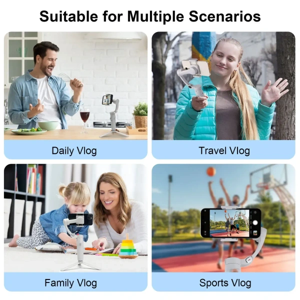 M1 Foldable 3-Axis Gimbal Stabilizer — Ultra-Portable Smartphone / Camera Stabilizer