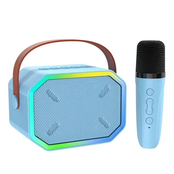 SH-502BT Portable Kids Karaoke Machine with Wireless Microphone & LED Lights | Bluetooth Speaker