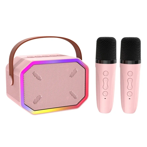 SH-502BT Portable Kids Karaoke Machine with Wireless Microphone & LED Lights | Bluetooth Speaker