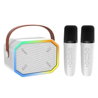SH-502BT Portable Kids Karaoke Machine with Wireless Microphone & LED Lights | Bluetooth Speaker