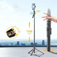TT07 Tracking Gimbal Selfie Stick with 1.8 m Extension, Auto Face Tracking & 360° Rotation