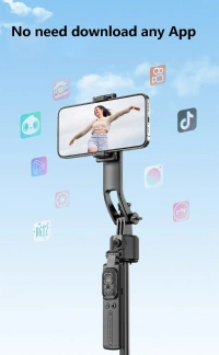 TT07 Tracking Gimbal Selfie Stick with 1.8 m Extension, Auto Face Tracking & 360° Rotation