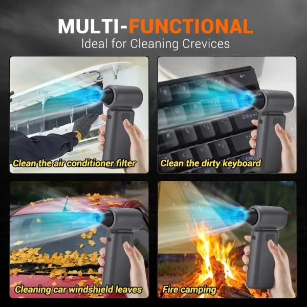 Violent Blowing Turbo Fan – 6-Gear High Power Air Blower / Cooling Fan
