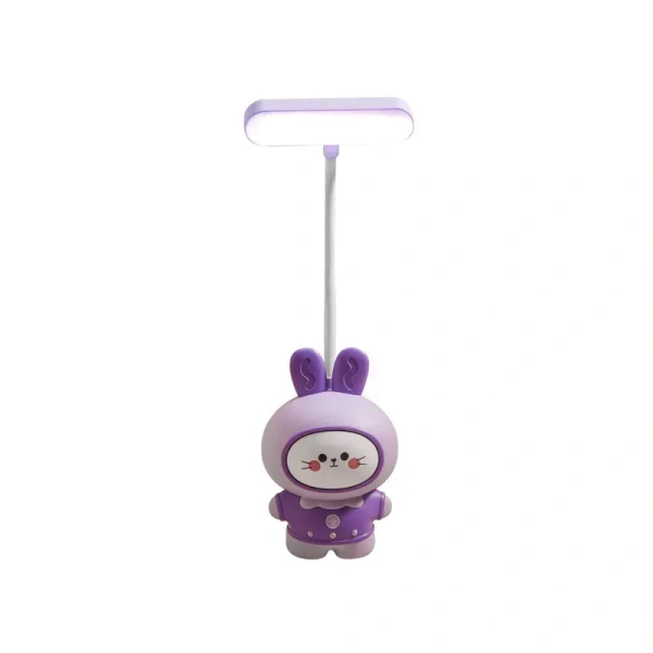 Rabbit Pencil Sharpener Table Lamp – Cute Multifunctional LED Desk Lamp with Rotary Sharpener