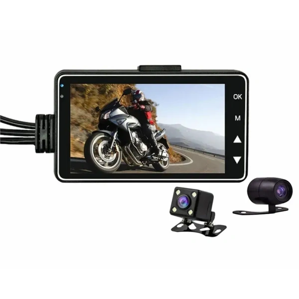 Motorcycle HD Recorder with G-Sensor | Motion Detection | Cycle Recording | LCD Display | 32GB Support