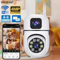 A7 Pro Dual-Lens 2MP PTZ WiFi Security Camera — 1080p Full Color Night Vision, Dual Screen, 360° Surveillance