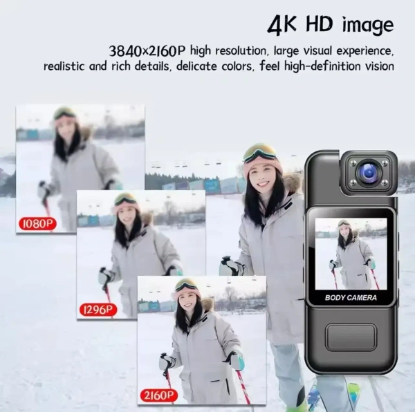 Compact 4K body Camera – 8 MP Ultra HD Night Vision CCTV