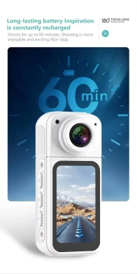 2.7K Ultra HD Thumb Action Camera | Wi-Fi App Control | Wide-Angle Sports & Travel Camera