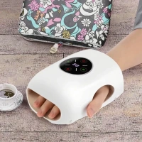 Portable Cordless Electric Hand Massager with Hot Compress – Rechargeable Heat Therapy for Pain Relief & Relaxation