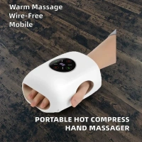 Portable Cordless Electric Hand Massager with Hot Compress – Rechargeable Heat Therapy for Pain Relief & Relaxation