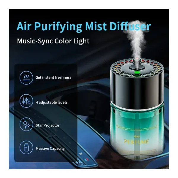 Electric Rechargeable USB Ultrasonic Humidifier & Aroma Diffuser – Portable Cool Mist Air Moisturizer