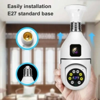 Dual-Lens V380 Wi-Fi CCTV Bulb Camera – 360° Smart Security with Two-Way Audio, Motion Detection & App Control