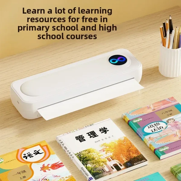 Mini Portable A4 Thermal Printer | Inkless Bluetooth Printer for Home, Office & Travel