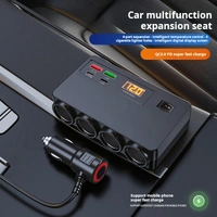 120W Car Charger | Dual USB + Dual Type-C | Fast Car Phone Charger with PD & QC 3.0, Smart Voltage Display, 6-Month Warranty