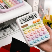 12-Digit Dual-Power Desktop Calculator | Solar + Battery, Large Display