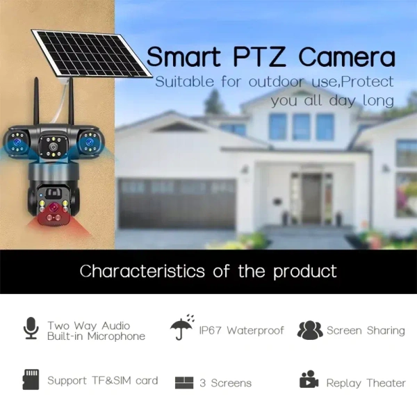 V380 Panoramic 360° Wireless WiFi / 4G Security Camera | Smart CCTV with Night Vision, Motion Detection, Two-Way Audio & Cloud Storage