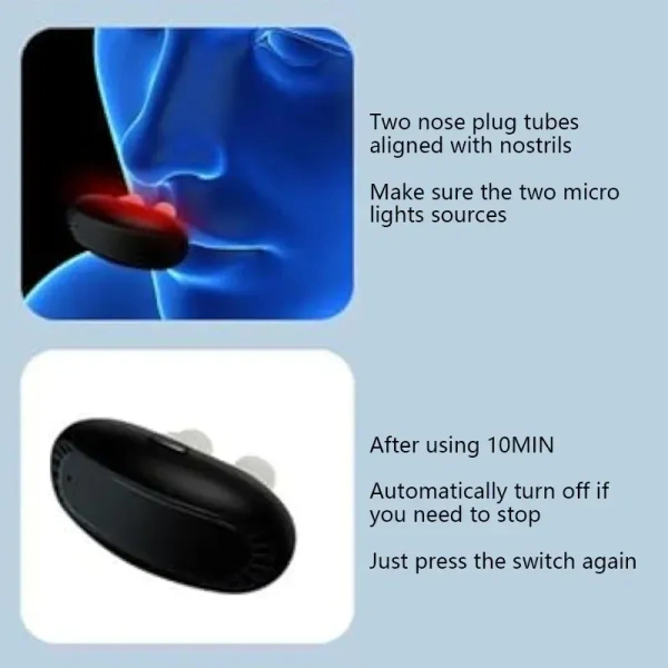 Nasal Therapy Device for Sinusitis & Cold Relief – Red‑Light, USB Rechargeable, Easy Use