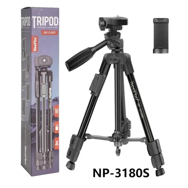 NeePho 3180S Aluminum Tripod – 136 cm Heavy-Duty Professional Camera Stand