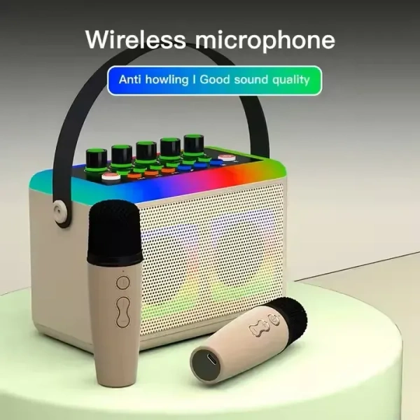 Portable Music Box Karaoke System – Bluetooth Speaker with Wireless Microphone for Parties & Home