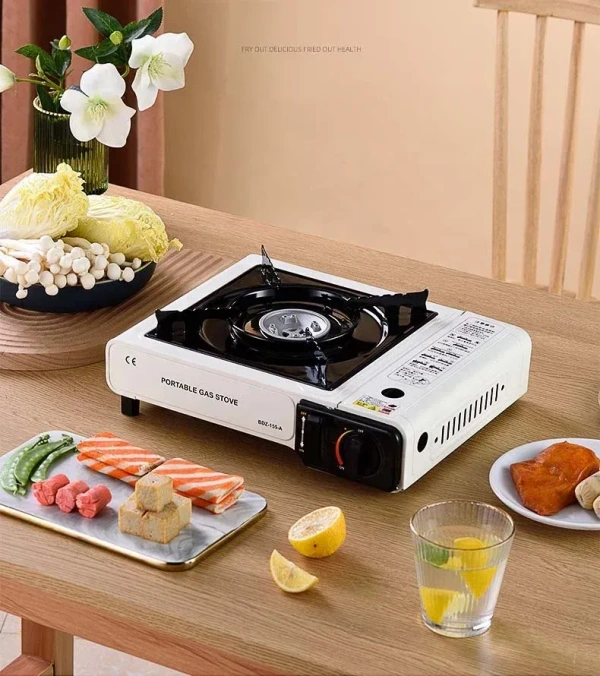 Portable Outdoor Gas Stove for Camping & Mountaineering – Compact Butane Burner with Foldable Legs