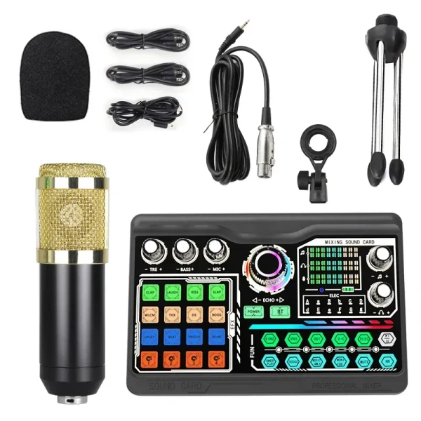 P300 Live Streaming Audio Interface – Full Set with Voice FX, 48V Phantom, USB/3.5mm & 1000 mAh Battery