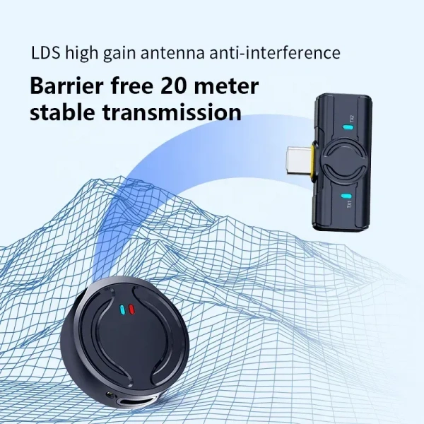Q81 Portable Wireless Button Microphone – 2.4 GHz, Noise Reduction & Charging Case