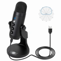 Professional Studio USB Condenser Microphone – Plug & Play for Gaming, Streaming, Podcasting & Music Recording