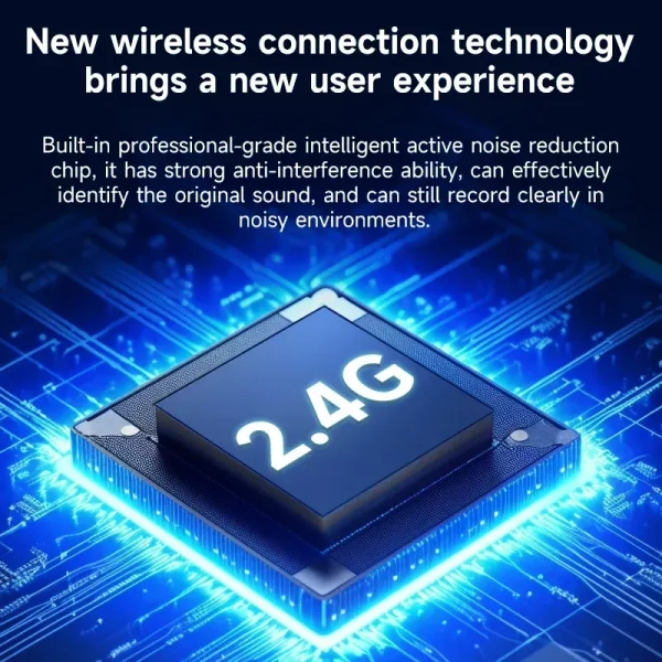 Fitgear FG-X9 Dual 2.4 GHz Wireless Lavalier Microphone – Noise-Cancelling, 2 Mics + Receiver